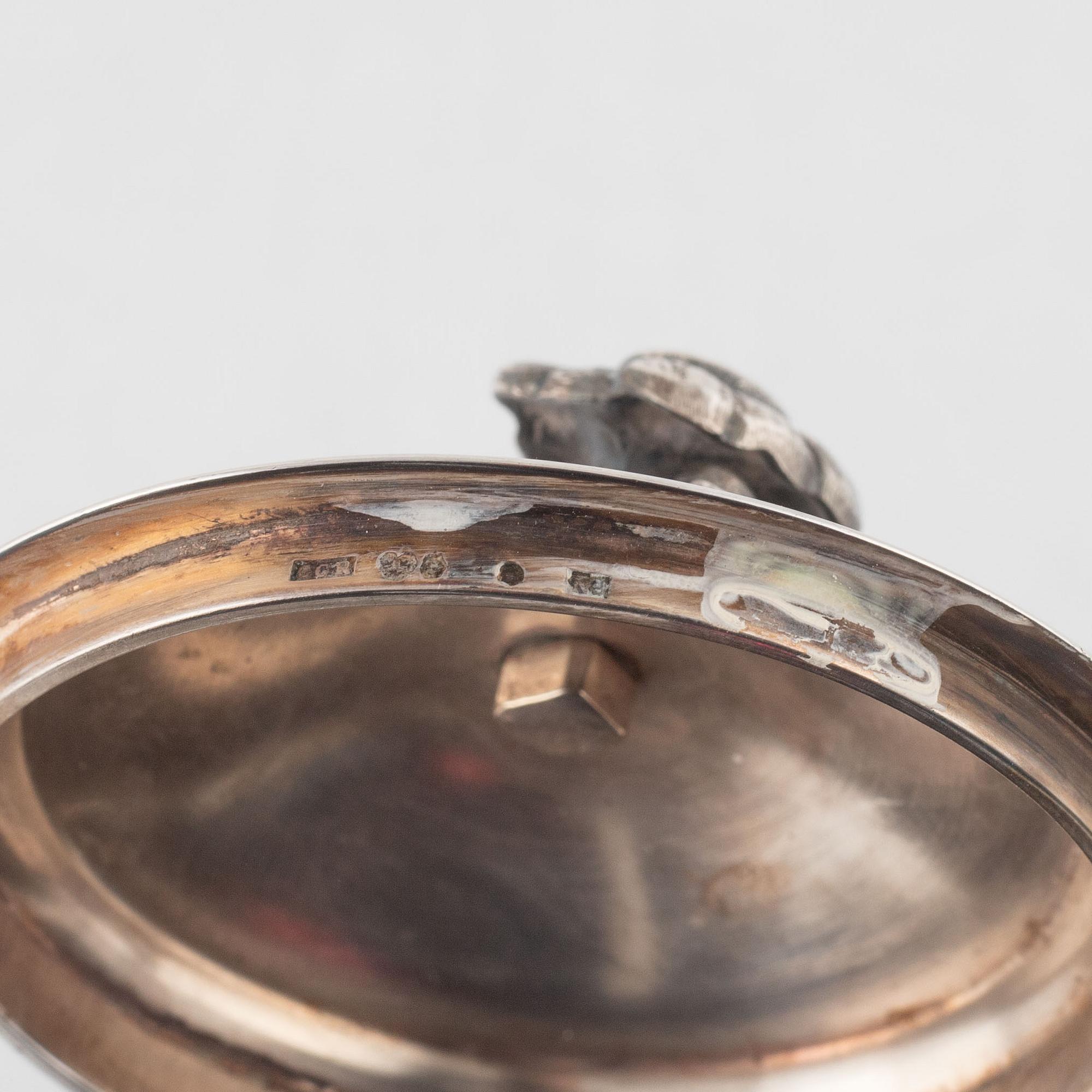 Eric Råström, kaffekanna, silver, sengustaviansk stil, Råströms Silver- O Nysilverfabrik, Stockholm, 1963.