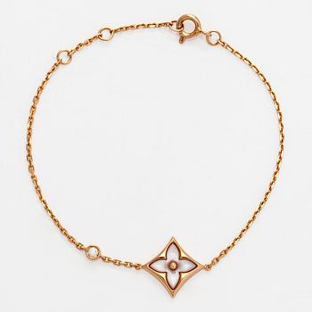 Louis Vuitton, an 18K rose gold 'Color Blossom BB Star' bracelet with pink mother-of-pearl and a brilliant-cut diamond.