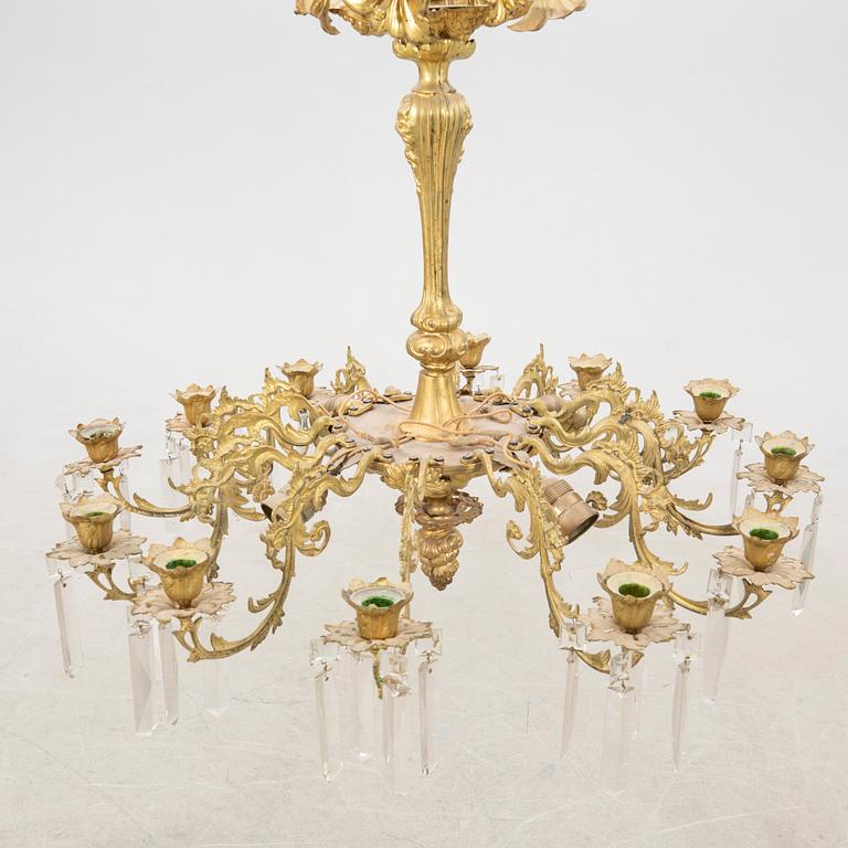 Chandelier, neo-Rococo, late 19th century.