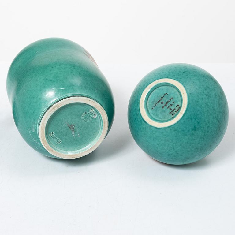 Wilhelm Kåge, A group lot of five Swedish 'Argenta' vessels, 20th century.