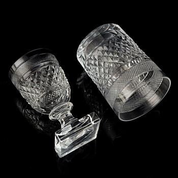 Elis Bergh, glasservis, 45 delar, "Kent", Kosta Boda, 1900-talets andra hälft.