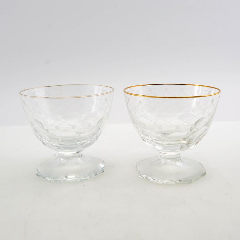 Coupeglas 7+6 st 1900-talets mitt.