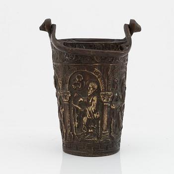 A Historismus period bronze bucket, 19th Century.