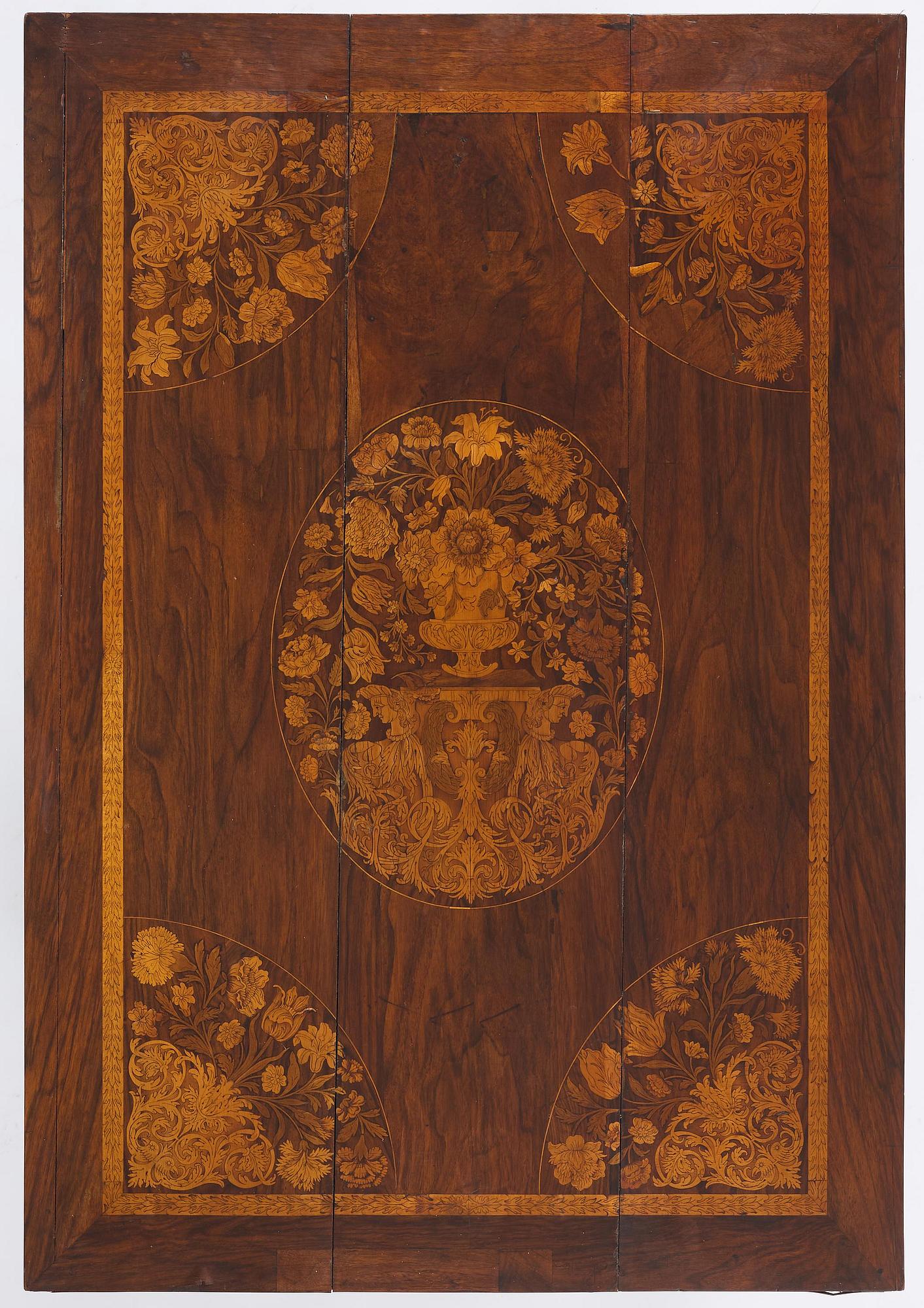 A Dutch baroque 'blumen marquetrie' table, early 18th century.