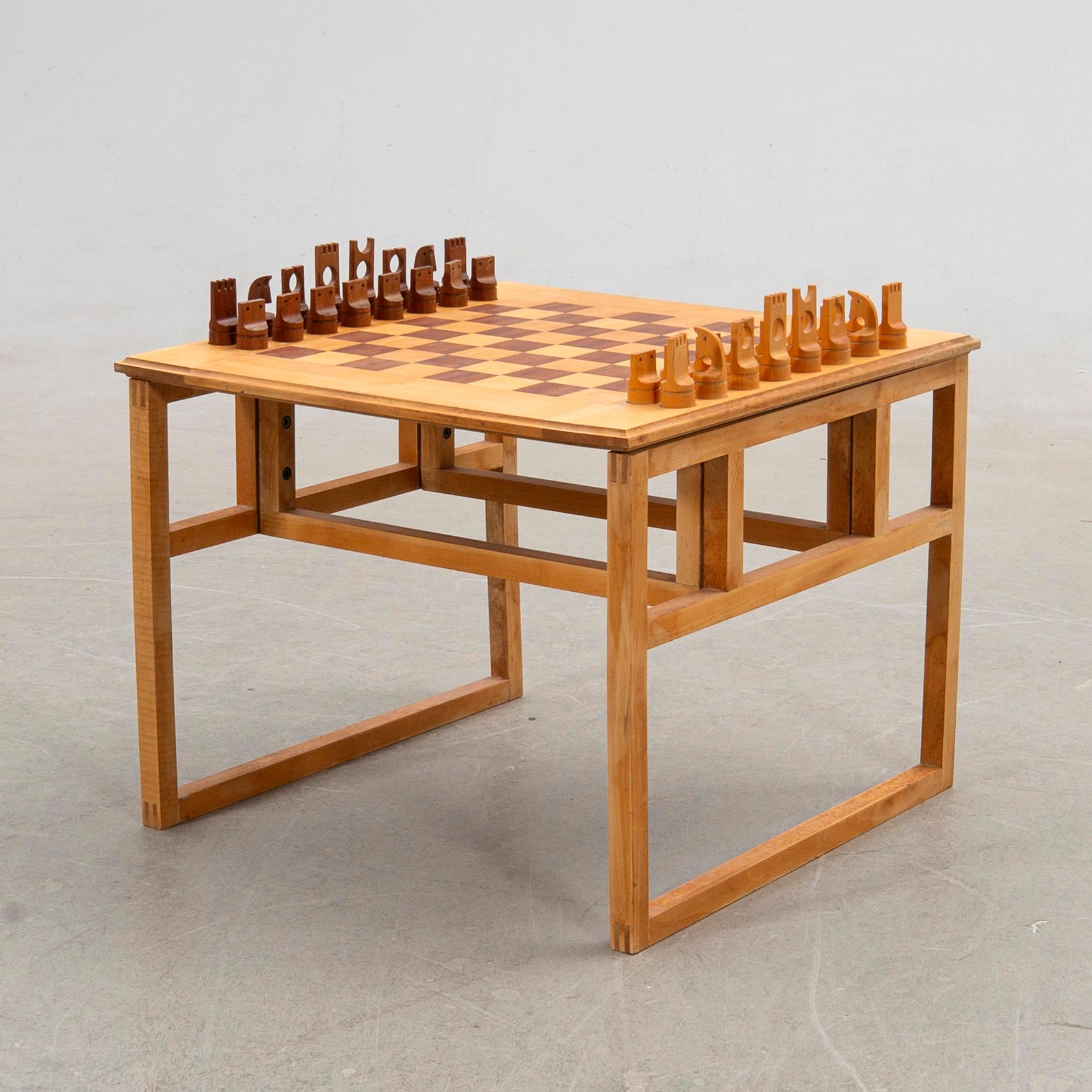 Rud Thygesen & Johnny Sörensen, chess table, for PP Möbler, Denmark, second half of the 20th century.