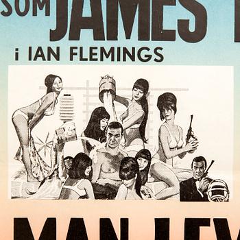Filmaffischer 3 st Jams Bond "Man lever bara två gånger (You only live twice)" 1967 och senare.