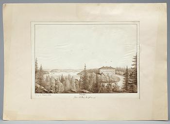 ULRIK THERSNER, tuschlavering. Signerad och daterad 1820.