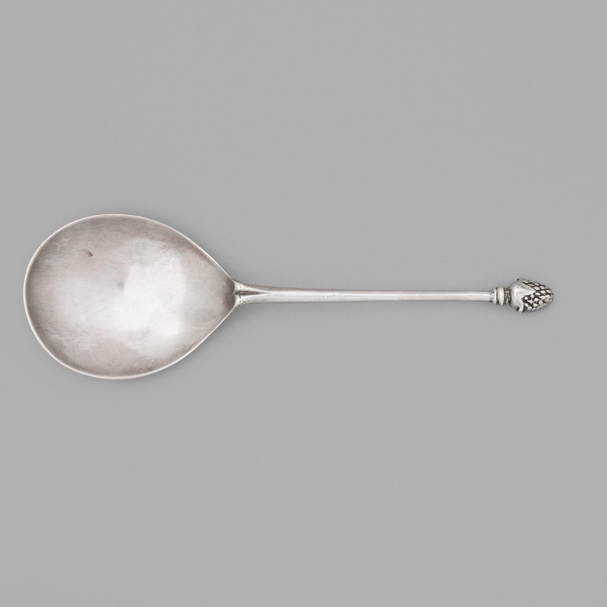 Friedrich Rossow, sked med kotteknopp, silver, Stockholm (verksam 1654-1675(1686)).