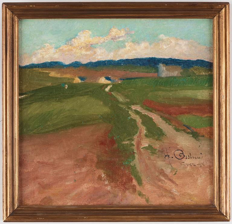 Helmer Osslund, Landscape, Grez-sur-Loing.