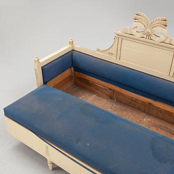 A Gustavian sofa, beginning of the 19th century.
