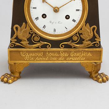 A French Empire early 19th century mantel clock.
