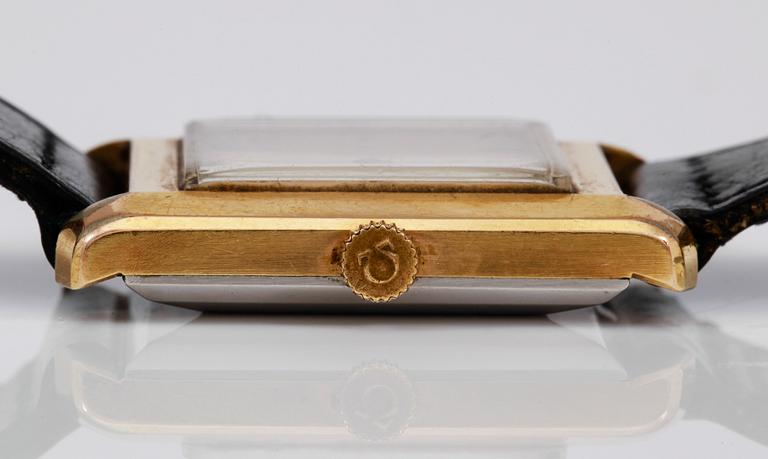ARMBANDSUR, guld på stål, Omega Automatic.