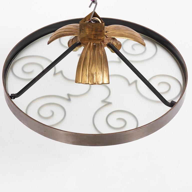 Lars Holmström, a Swedish Grace ceiling lamp, Arvika 1920s-1930s.