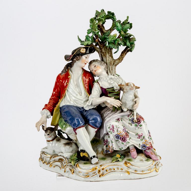 Figurin Meissen 1900-talets första hälft porslin.