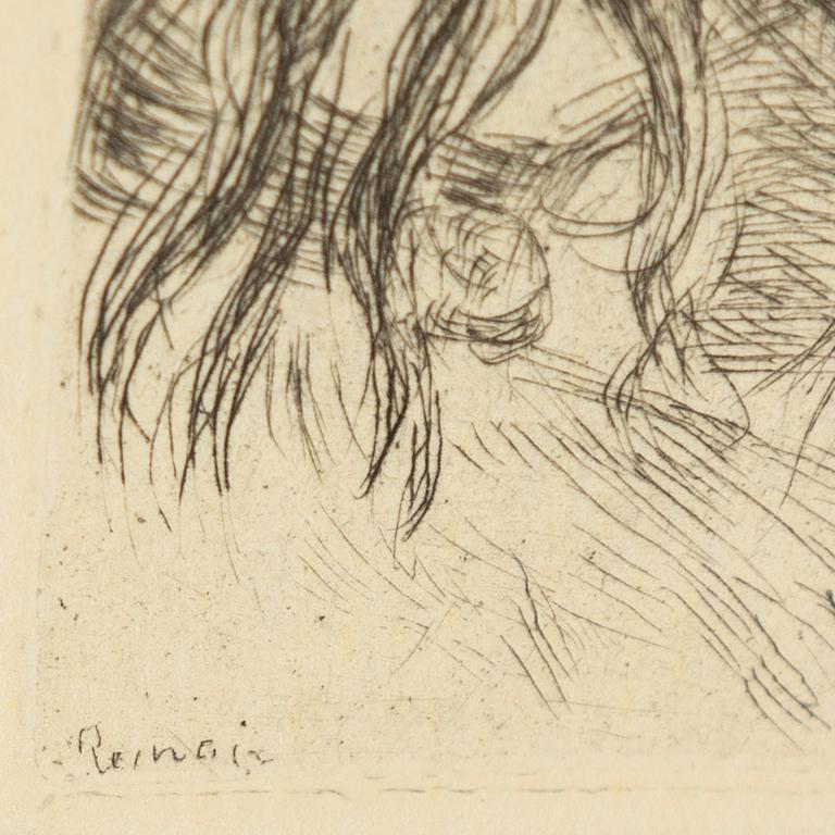 PIERRE-AUGUSTE RENOIR, etsning/torrnål, signerad i plåten.