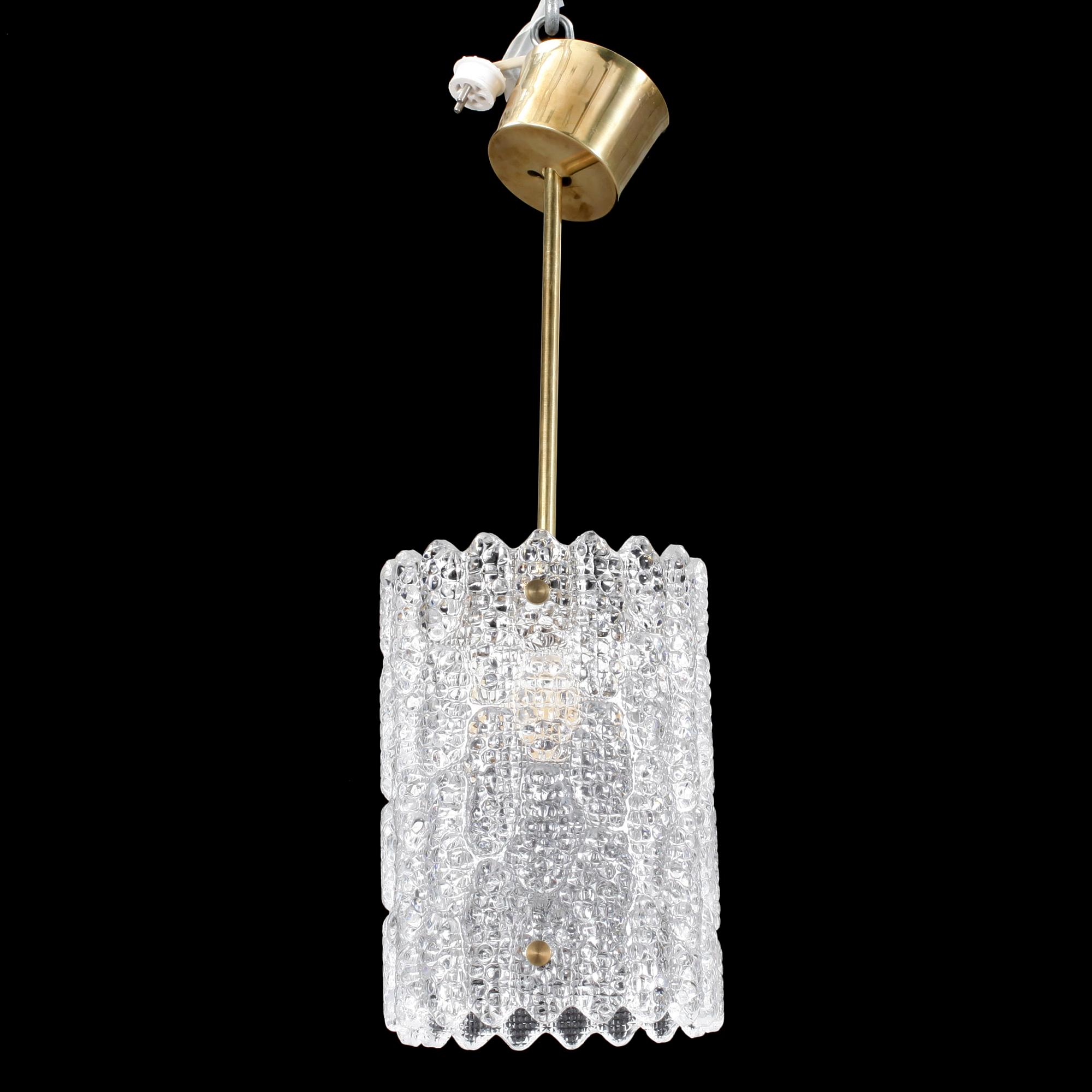 TAKLAMPA, glas, Carl Fagerlund, Orrefors. Höjd 51cm.