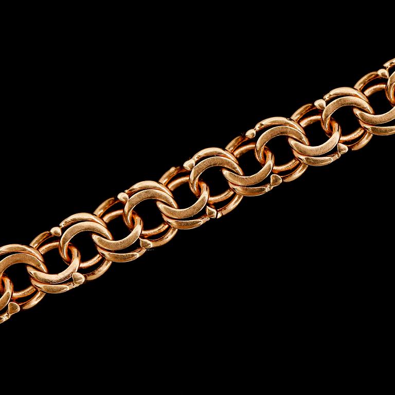ARMBAND, 18 k guld, svenska stämplar, 1946. Vikt ca 7 g.