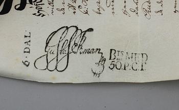 PERGAMENT, 2 st, 1700-tal.