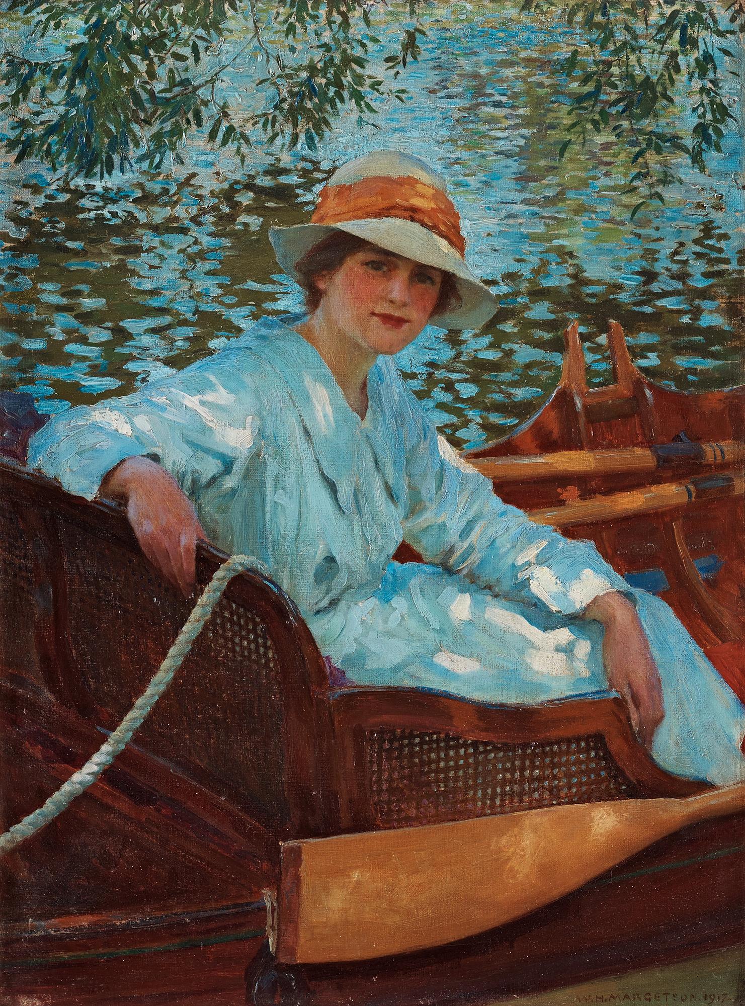 William Henry Margetson, Kvinna i båt.