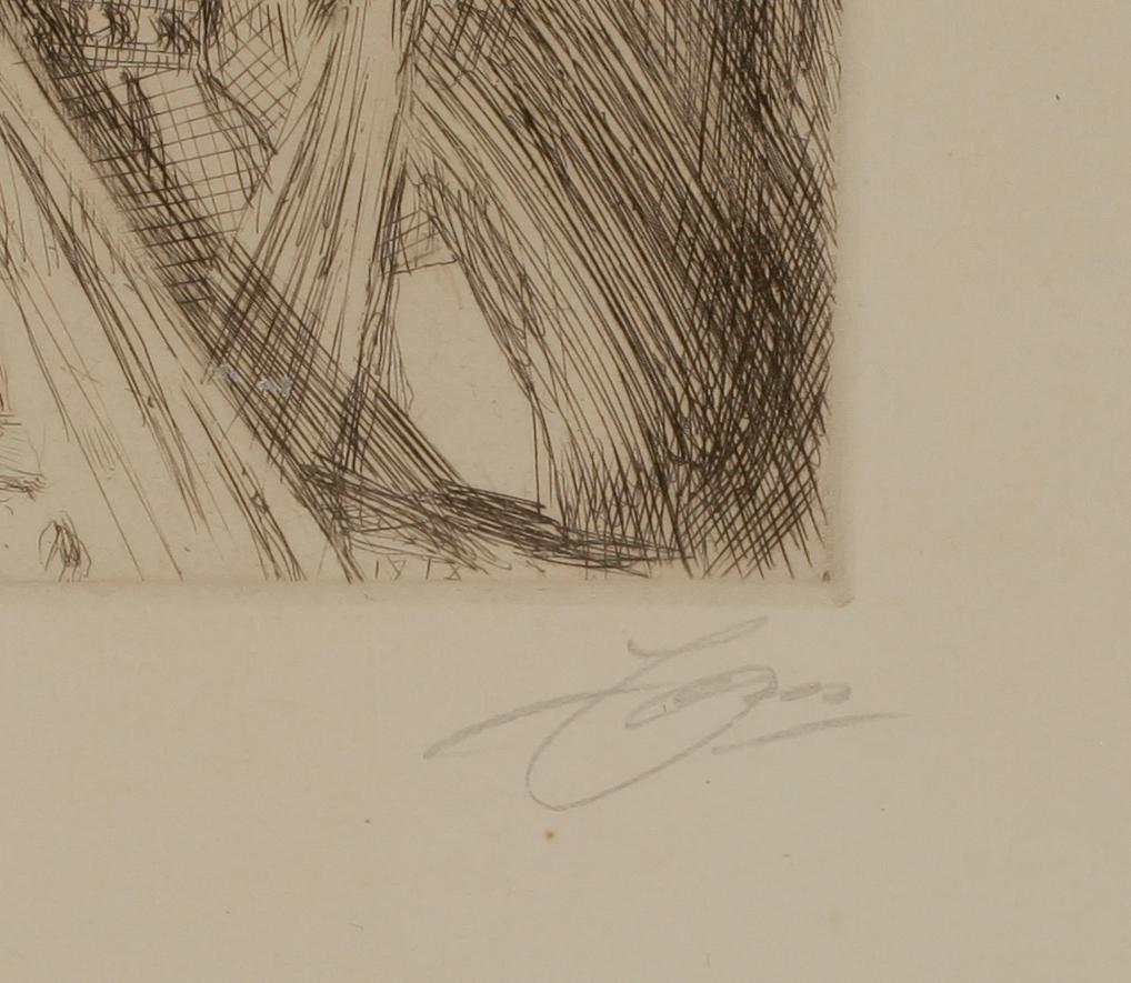 ANDERS ZORN, Etsning, signerad.