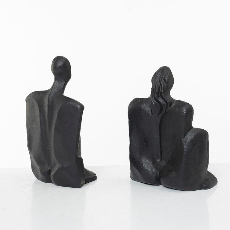 Marita Norin, Bookends, a pair, signed.
