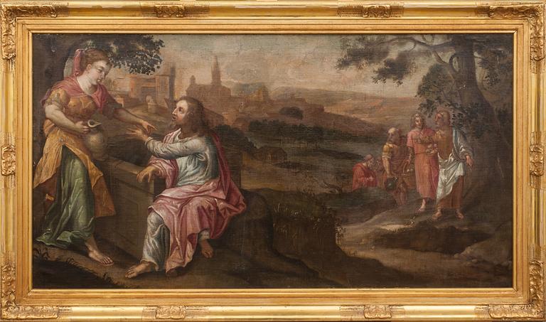 OKÄND KONSTNÄR, olja på duk. Holländsk skola, 1700-tal.
