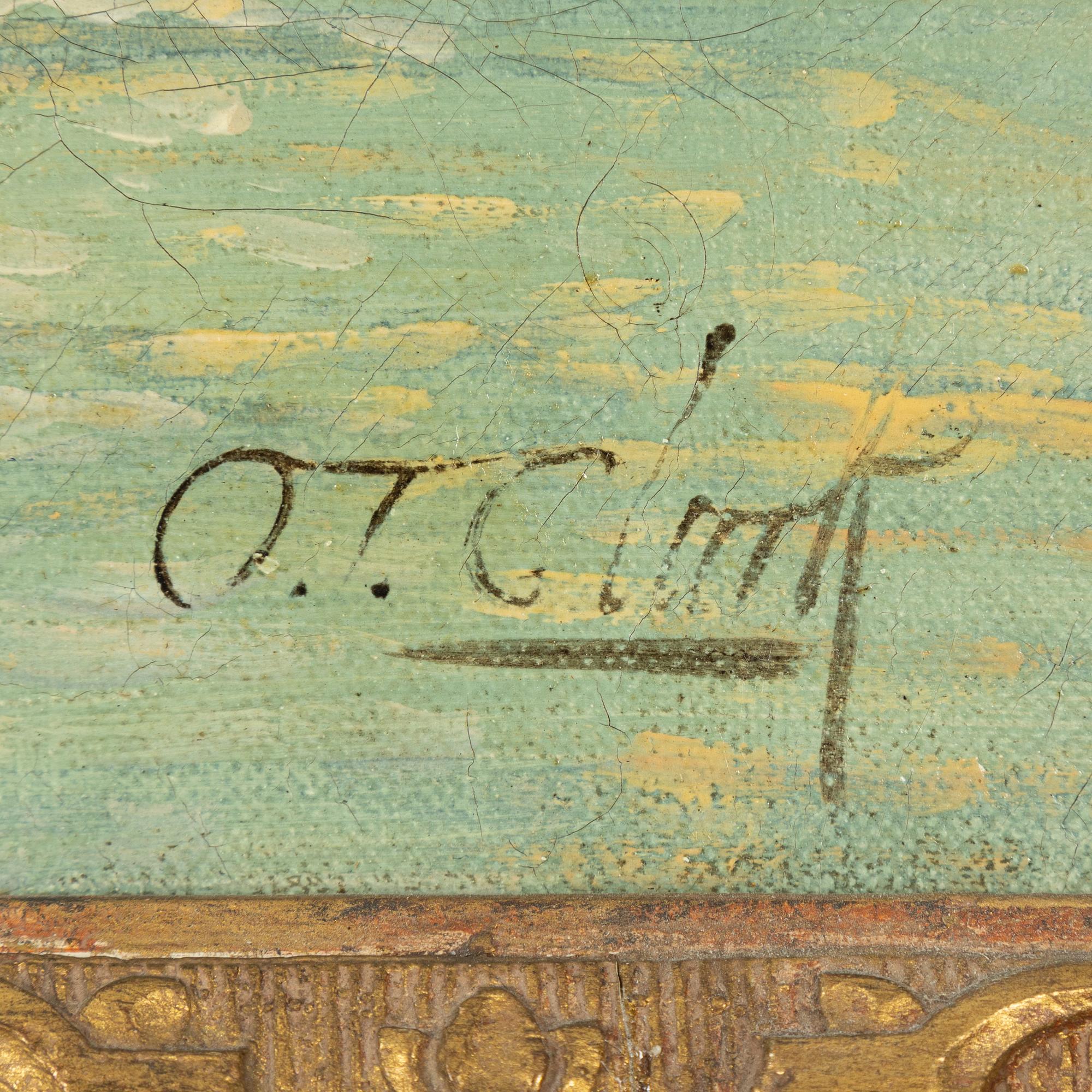 Octavius Thomas Clark, olja på duk, signerad.
