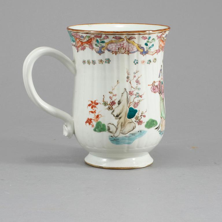 MUGG , porslin, Kina, 1700-tal.