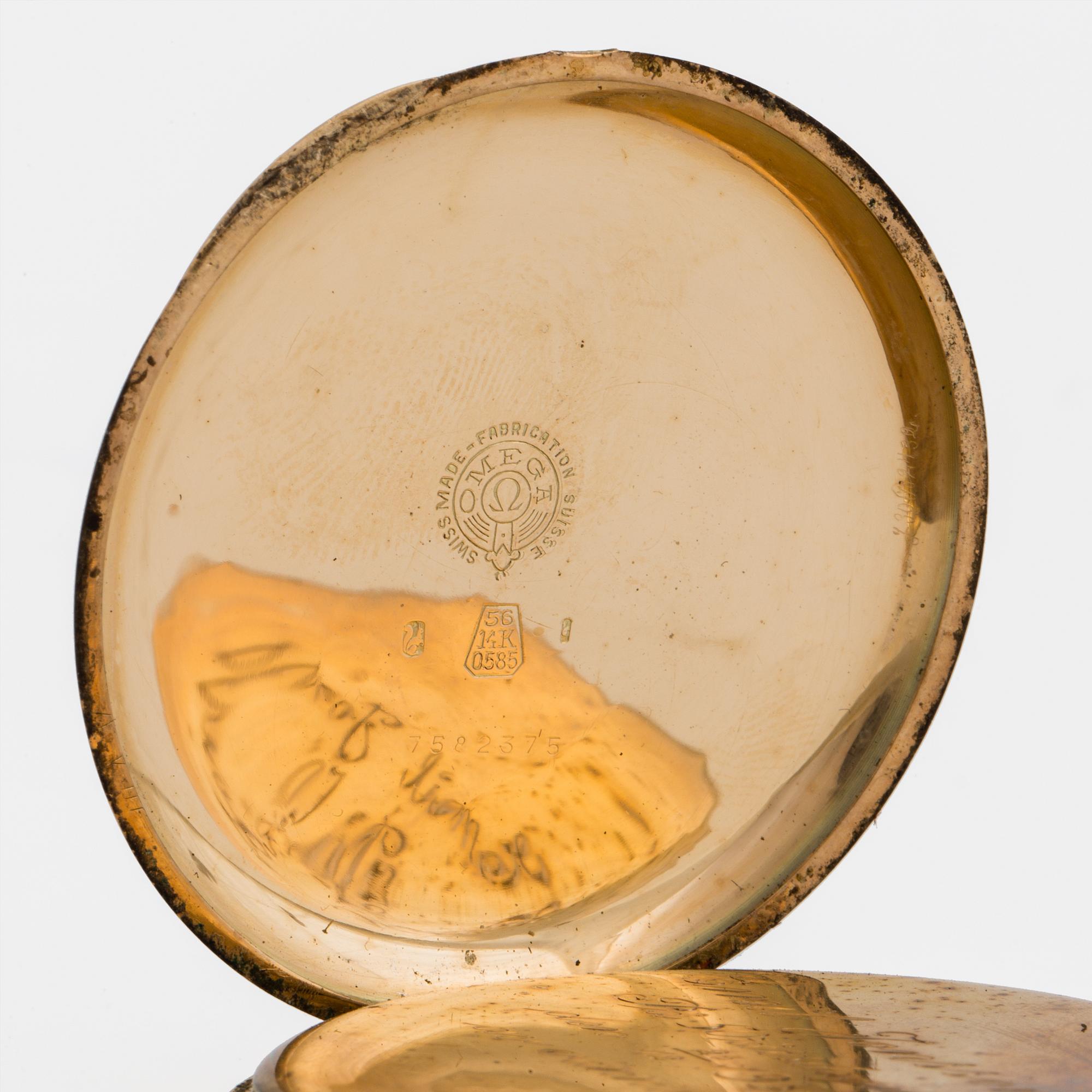 OMEGA, pocket watch, 51,5 mm, hunting case,