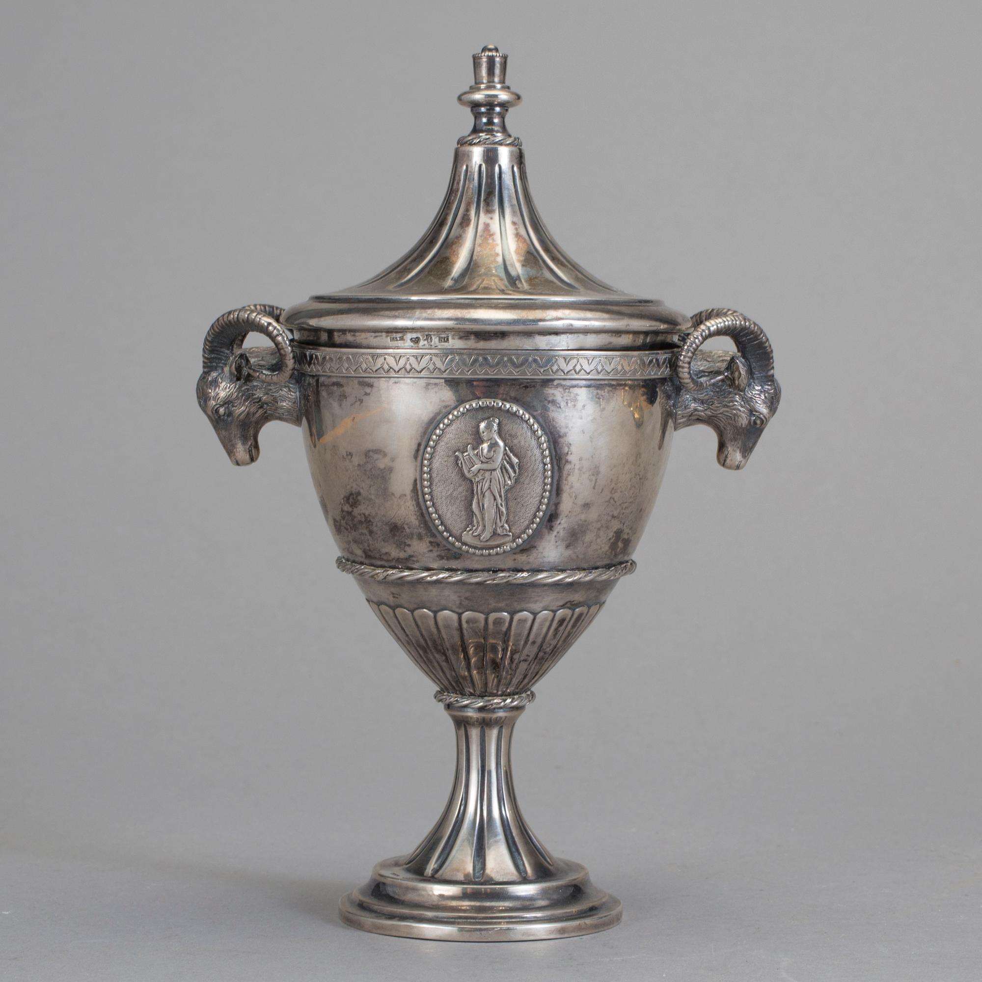 LOCKPOKAL, silver, LL & Co, Stockholm, 1891, ca 328 gram.
