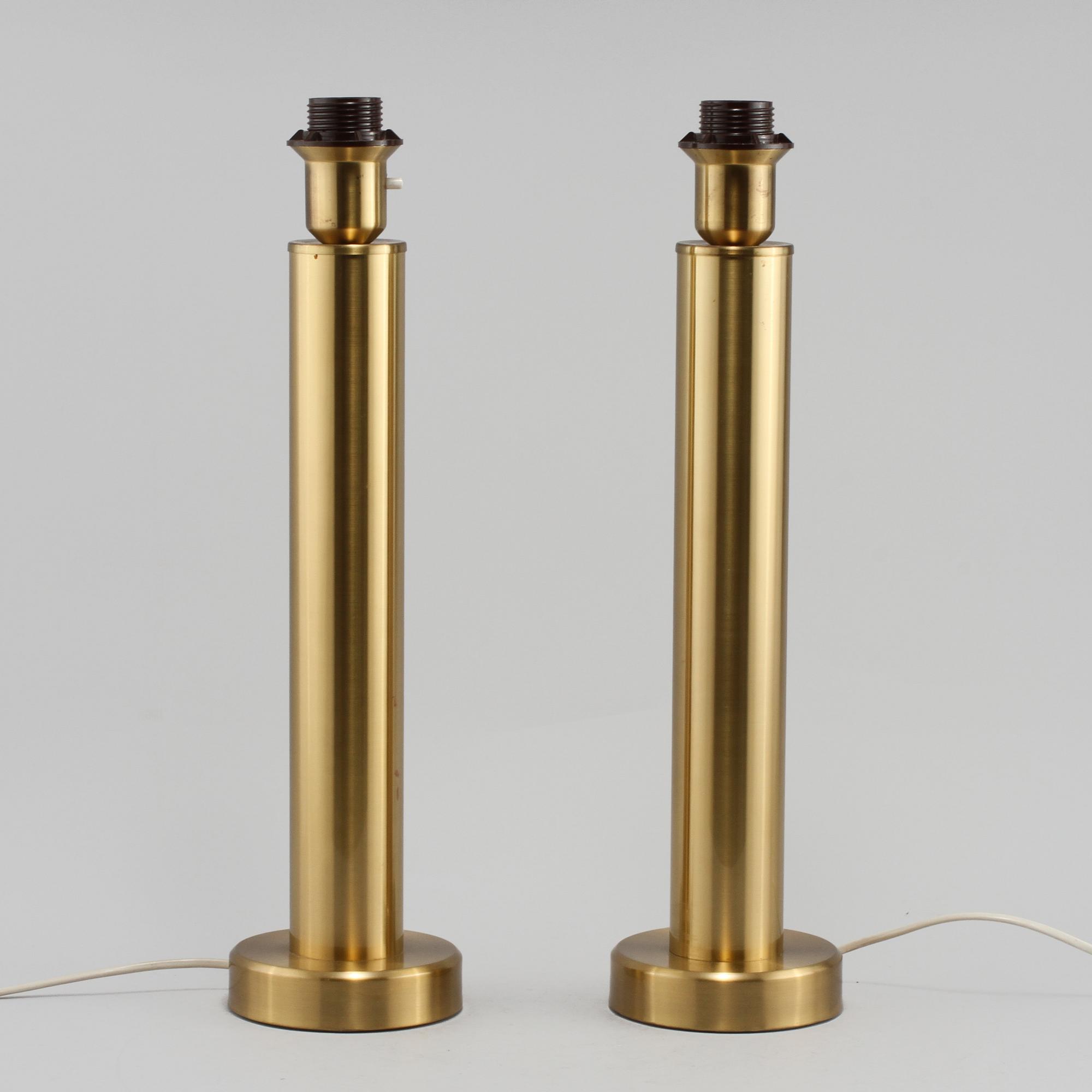 BORDSLAMPOR, ett par, Kosta El-armatur, 1900-talets andra hälft.