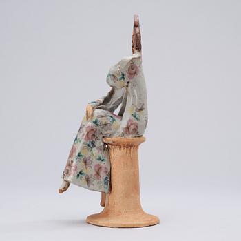 A unique Lisa Larson stoneware sculpture, Gustavsberg Studio 1978.