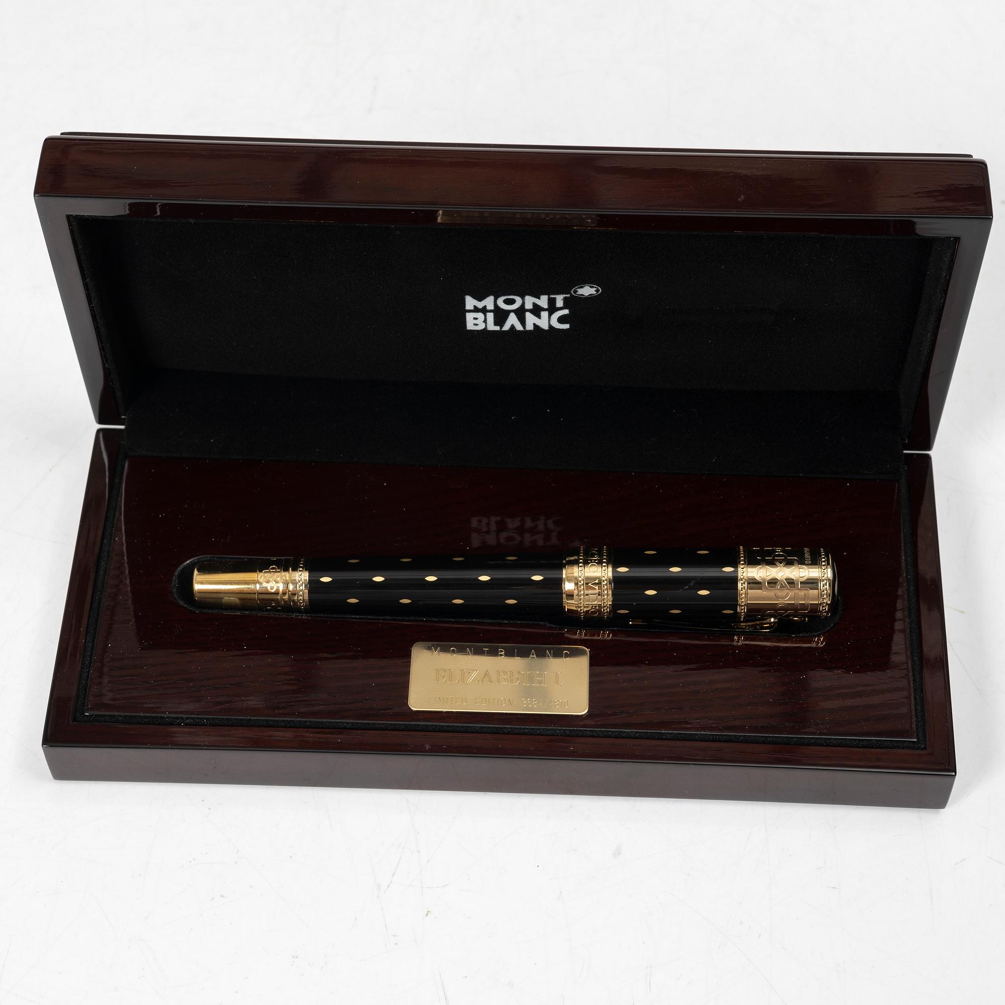 A Montblanc fountain pen, limited edition 'Queen Elizabeth I' from the series 'Patrons of Art'.