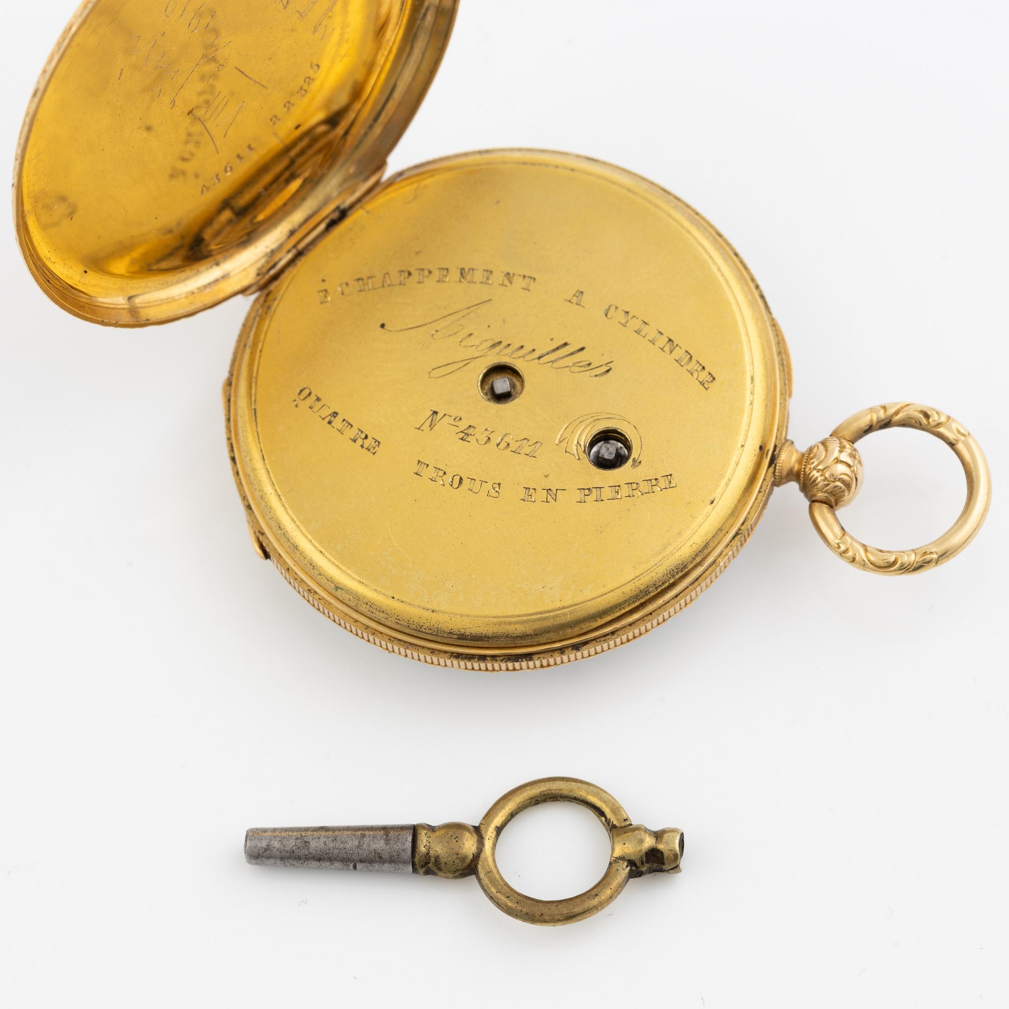 Pocket watch, 42 mm.