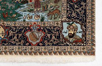 Matta, semiantik Täbris, "4 årstiderna", 284 x 173 cm.