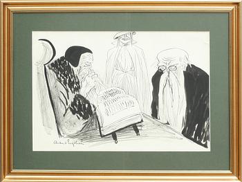 ALBERT ENGSTRÖM, tusch, 2 st, sign.