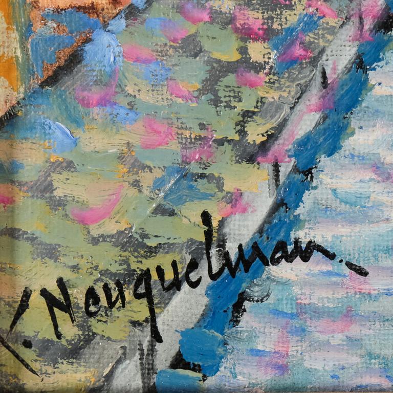 LUCIEN NEUQUELMAN, olja på duk, signerad. Dat á tergo 1965.