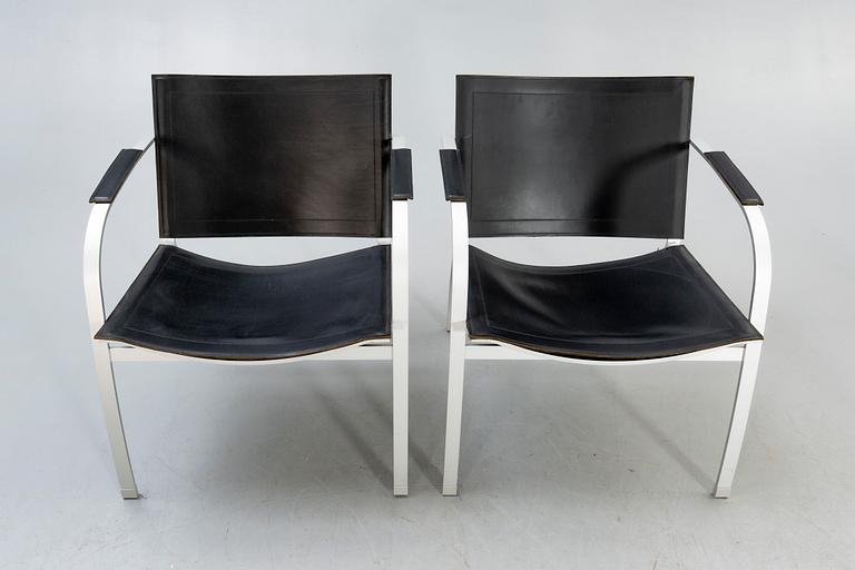 Tord Björklund, armchairs, a pair, Ikea, "Stockholm", 1990.