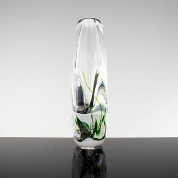 A VICKE LINDSTRAND glass vase, Kosta, Sweden.