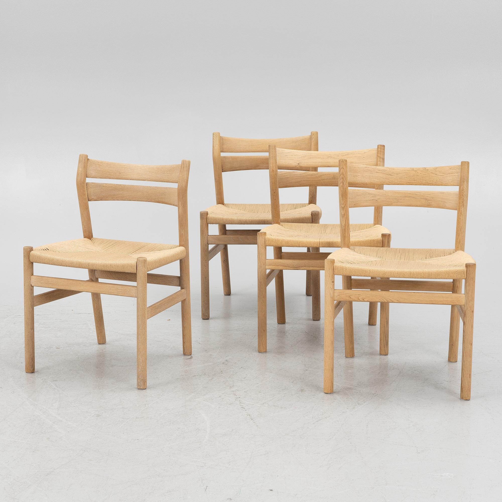 Børge Mogensen, a set of four model "BM1" chairs, C.M. Madsens Fabrikker, Denmark, second half of the 20th century.