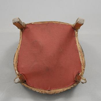 FÅTÖLJ, rokokostil, 1900-tal.