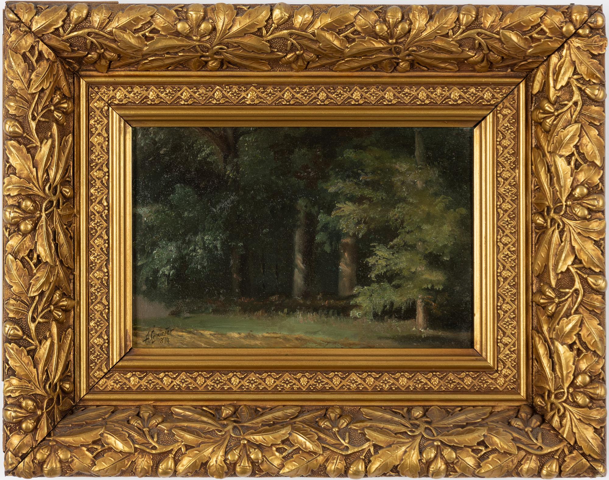 French artist, 19th century, Forest.