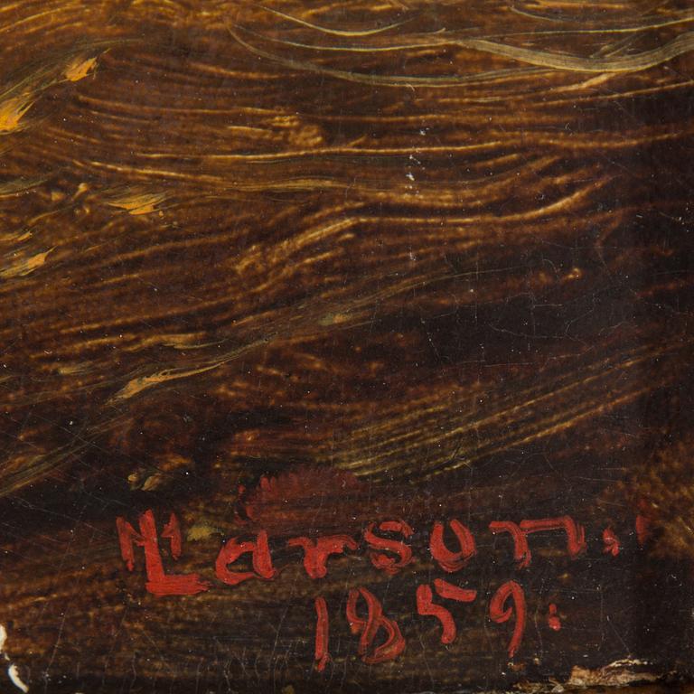 MARCUS LARSON, oil on canvas, signed Larson, dated 1859.