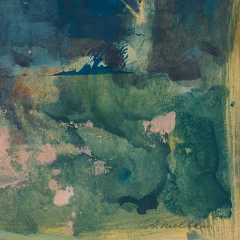 CO Hultén, mixed media on paper, signed and executed in the 1940s.