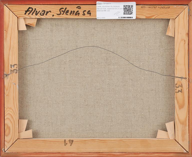 CARL-GUSTAV OLDERIUS, olja på duk, signerad OLD och daterad 88.