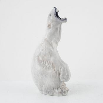 Carl Frederik Liisberg, a polar bear porcelain figurine, Royal Copenhagen, Denmark, 1966.