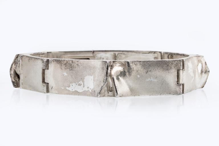 LAPPONIA armband silver "Ceres" design Björn Weckström Finland 1979.