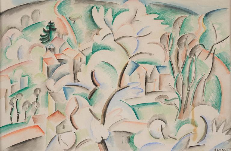 André Lhote, "Village aux arbres en fleurs".