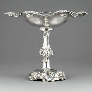 SKÅLFAT på fot, silver, G Möllenborg, Stockholm 1868, vikt ca 613 gram.