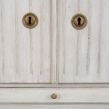 An early 19th century bedside table.